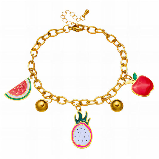 Bracelet, 18K Gold Plated Steel