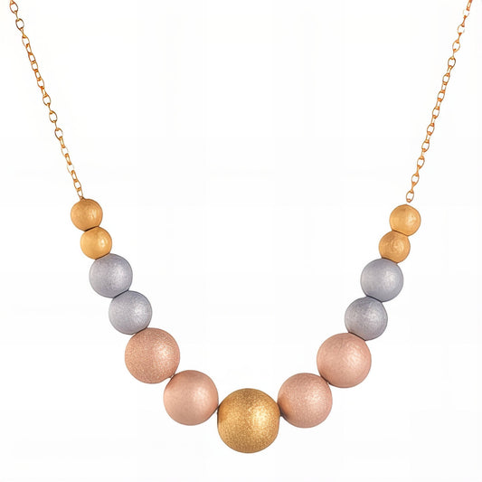 Necklace, 18K Gold Plated Steel